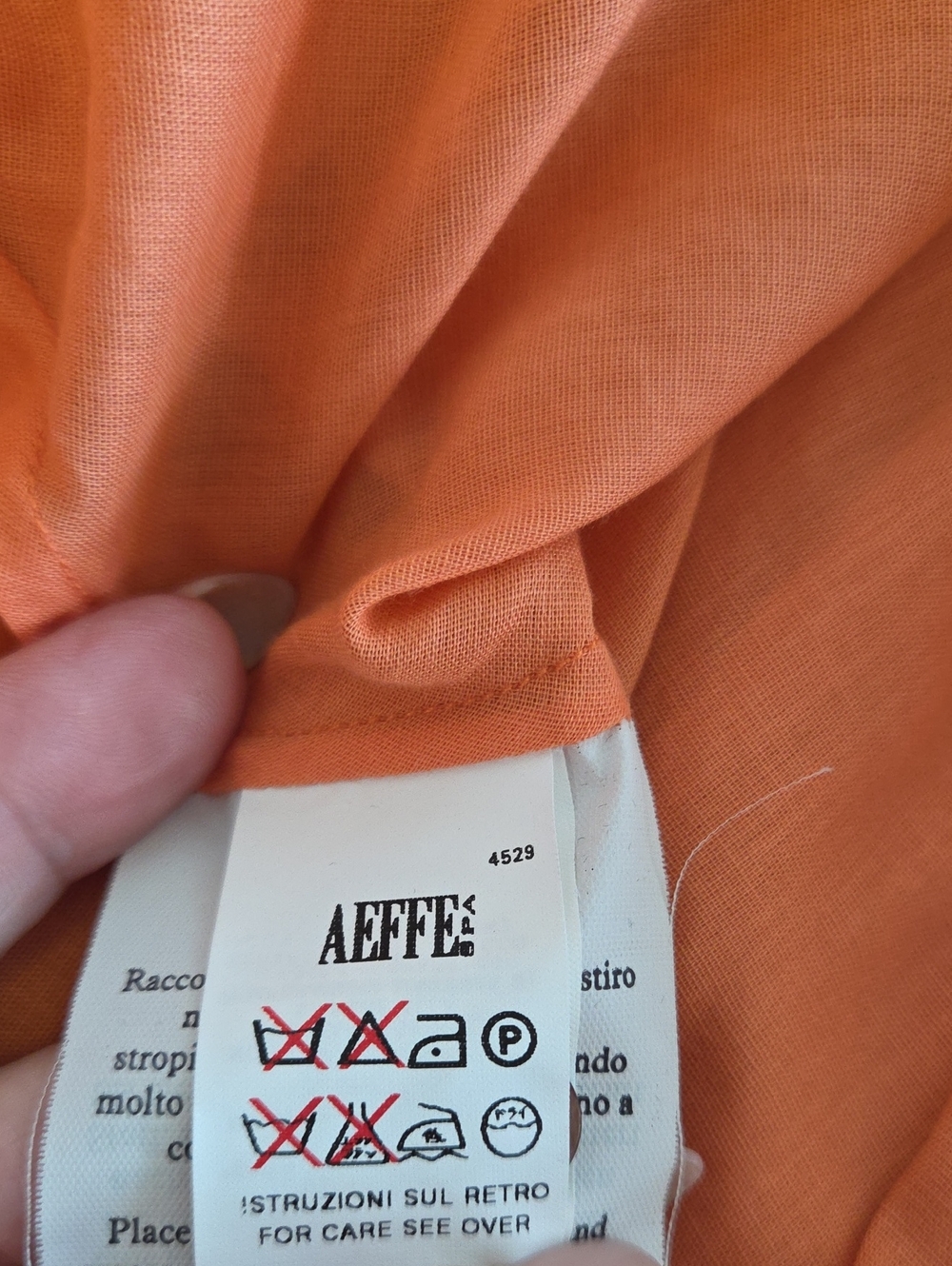 Vintage John Paul Gaultier Sheer Orange Button-Front Women's Top - Picture 5 of 6